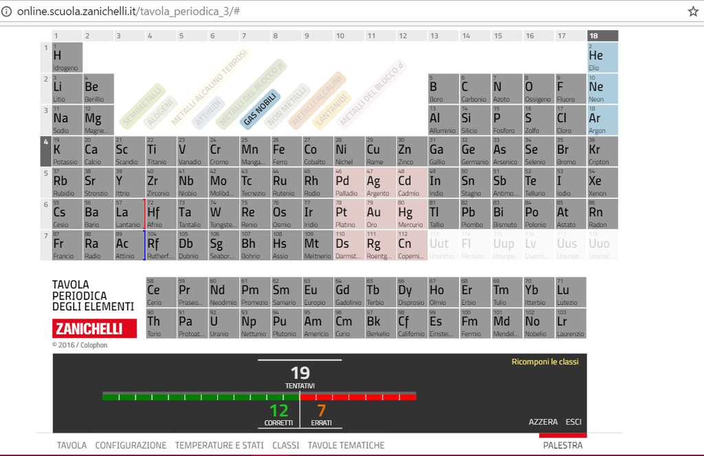 Immagine di esempio della risorsa La Tavola periodica interattiva Zanichelli (Android)