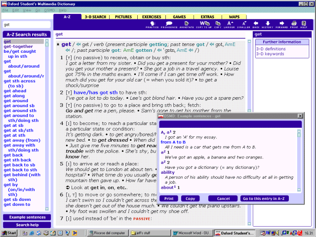 immagine di esempio della risorsa Oxford student's multimedia CD-ROM dictionary