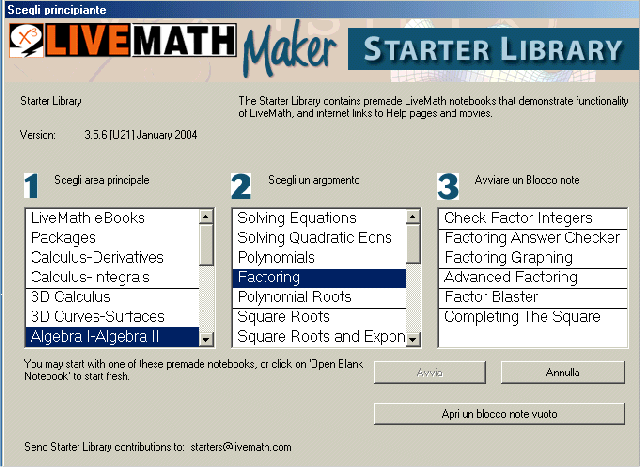 Immagine di esempio della risorsa LiveMath Maker 3.5