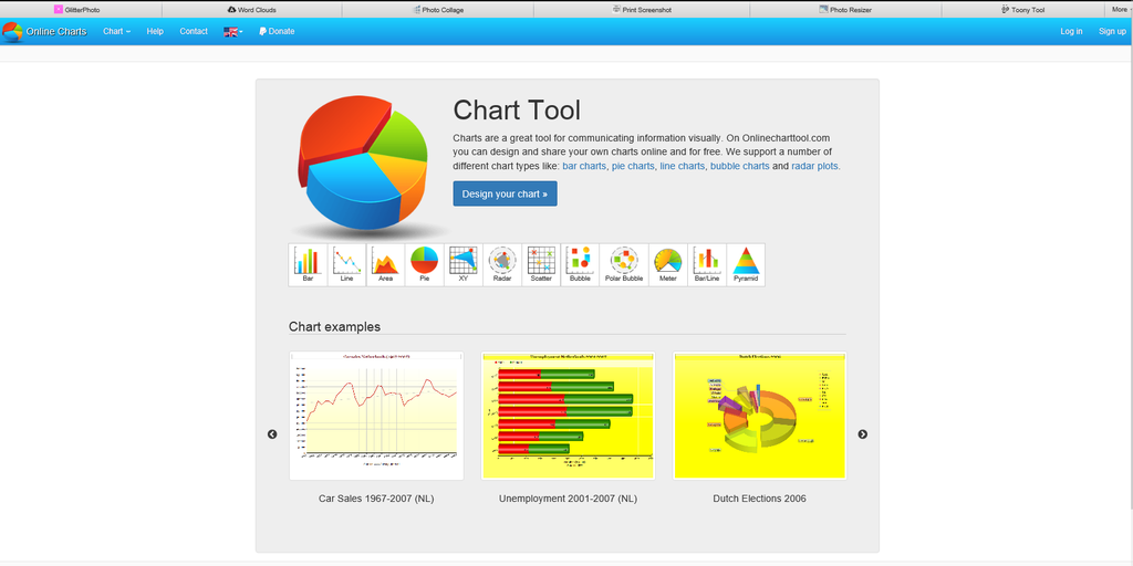 Immagine di esempio della risorsa Online chart tool