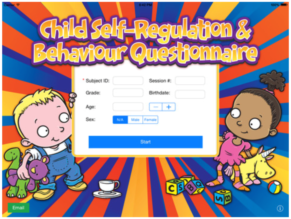 immagine di esempio della risorsa Child Self-Regulation & Behaviour Questionnaire (CSBQ) (iOS)