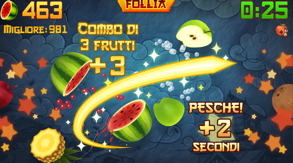 Immagine di esempio della risorsa Fruit Ninja Classic (Android)