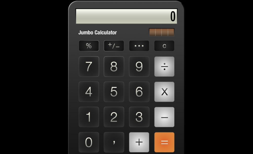 Immagine di esempio della risorsa Jumbo Calculator (IOS) 