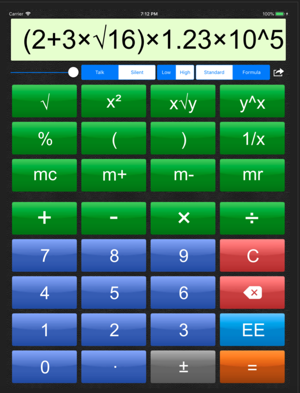 Immagine di esempio della risorsa Talking Calculator (IOS)