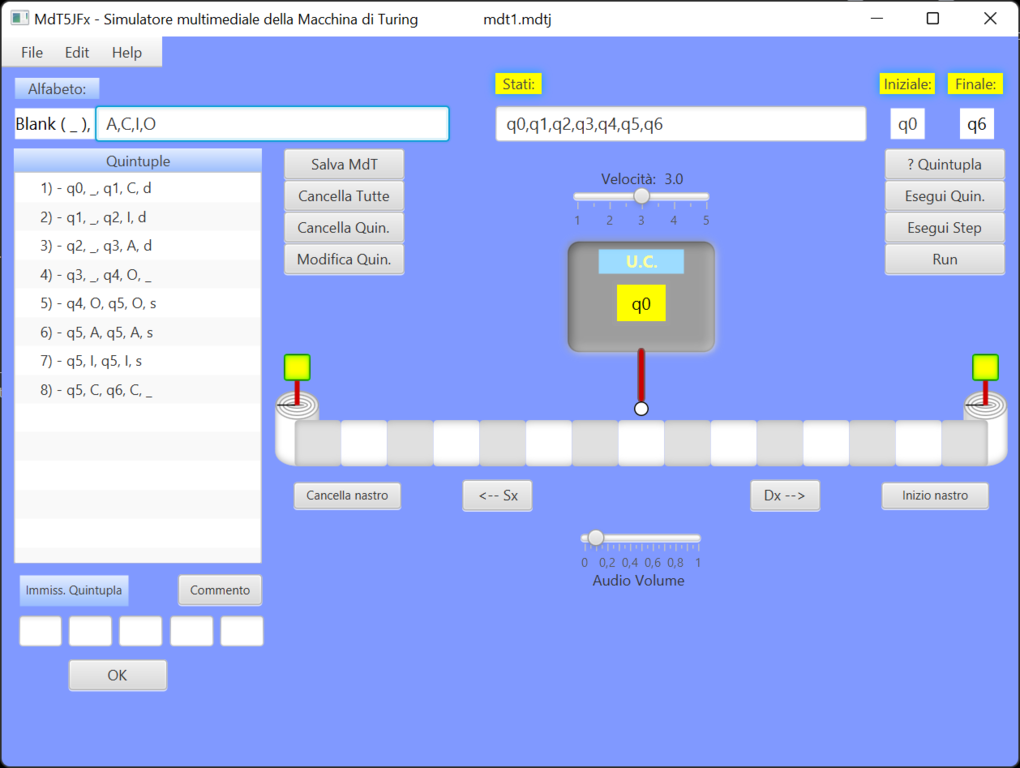 immagine di esempio della risorsa Simulatore Multimediale della Macchina di Turing (MdT5JFx)