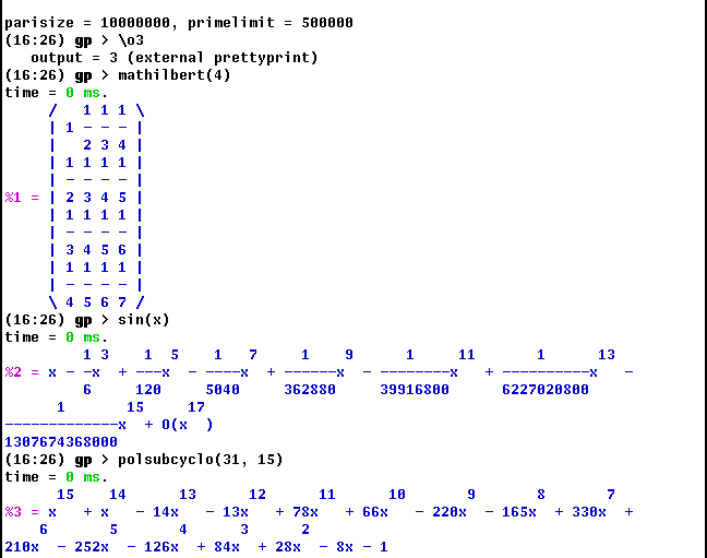 Immagine di esempio della risorsa Pari/GP ver. GNU/Linux