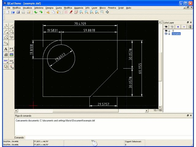 Immagine di esempio della risorsa QCAD - 2D CAD for Windows, Linux and Mac
