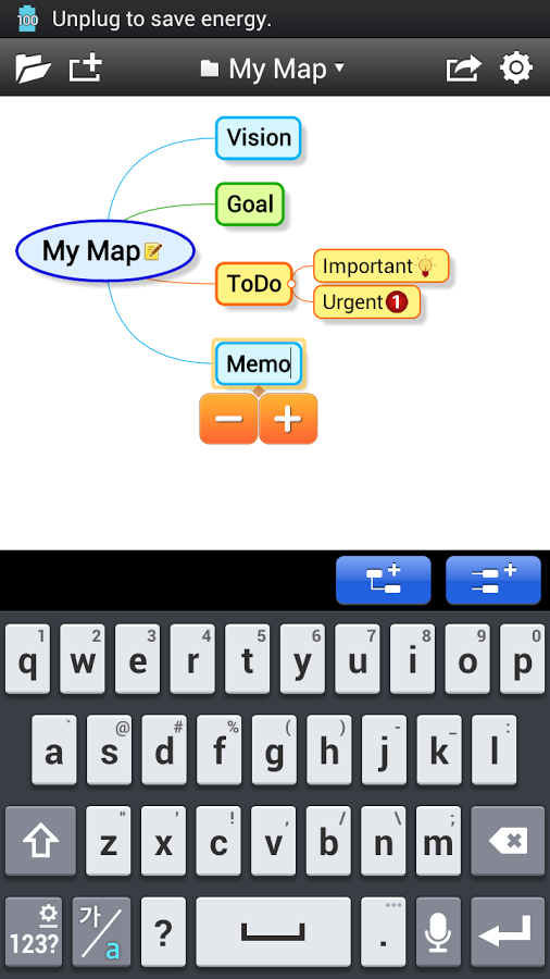 Immagine di esempio della risorsa MindMapper Lite (Android)