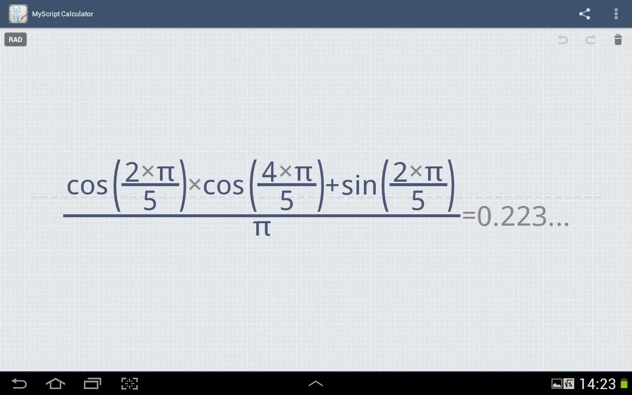 Immagine di esempio della risorsa My Script Calculator (Android)