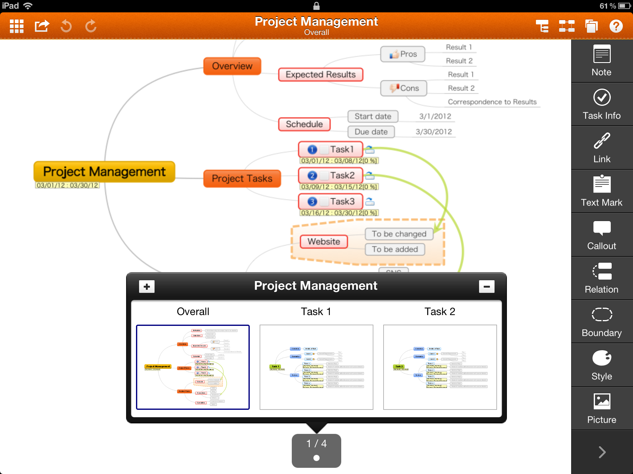 Immagine di esempio della risorsa MindMaple for iPad (Full version)