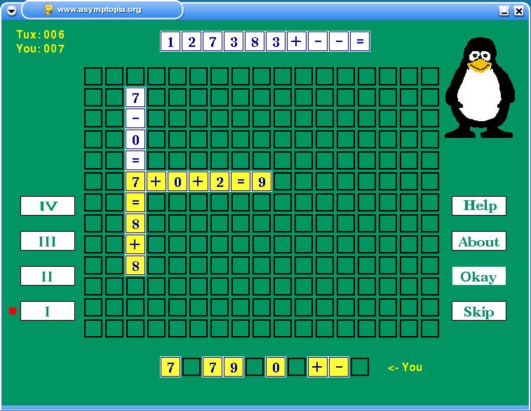 Immagine di esempio della risorsa TuxMath Scrabble ver. GNU/Linux