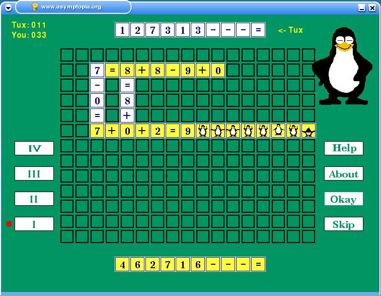 Immagine di esempio della risorsa TuxMath Scrabble ver. WINDOWS